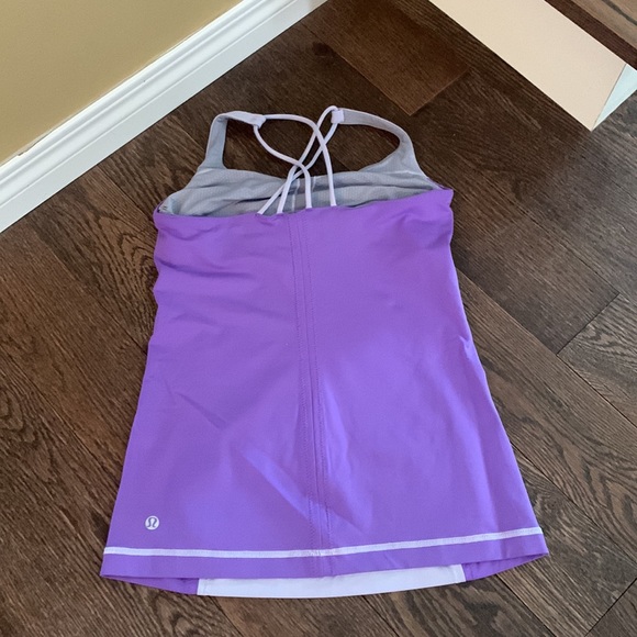 🍋Lululemon free to be yoga tank top light / dark purple - size 6 - Picture 3 of 5